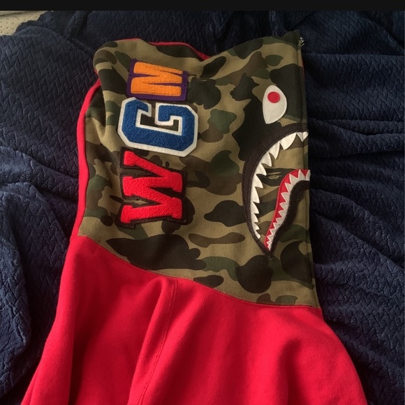Red/green bape jacket - Picture 1 of 10